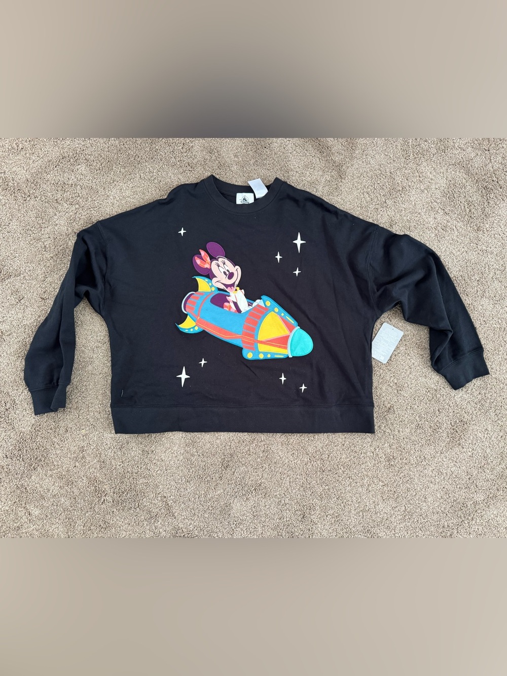 NWT Black Minnie Mouse Rocket Graphic Sweatshirt